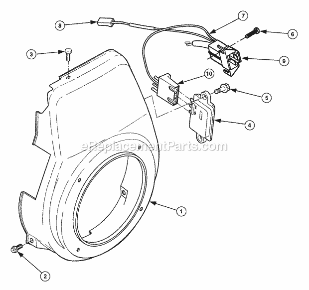 Blower Housing Diagram and Parts List for 2146 13A-224F100 Cub Cadet Lawn Tractor